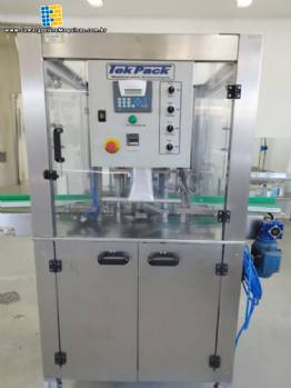 Seladora de potes frascos autom�tica em a�o inox TekPack para selo de alum�nio e pl�stico
