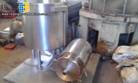 Misturador em a�o inox para recheios de bolachas