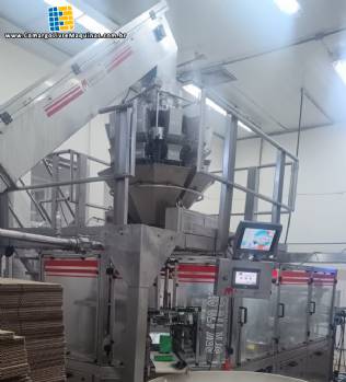 Linha de envase azeitonas alcaparras conservas stand up pouch Maqinox