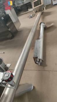 Rosca transportadora inclinada em inox