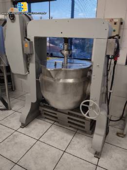 Tacho misturador encamisado basculante em inox 180 litros
