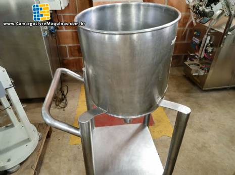 Tanque de transferncia com suporte e rodinhas em inox 20 litros