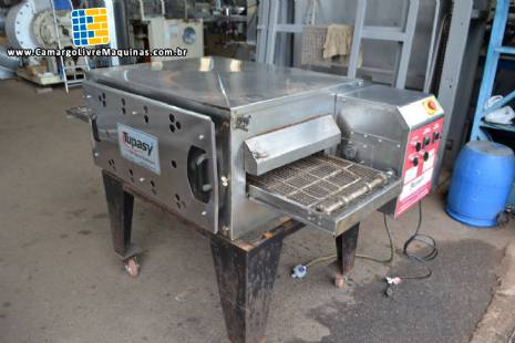 Forno de esteira em inox � g�s Tupasy