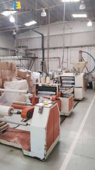 Linha extrusora filme pl�stico Jianda Machinery Co