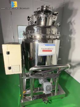 Tanque para formula��o de medicamentos a�o inox 316 L 200 L para aquecimento � vapor