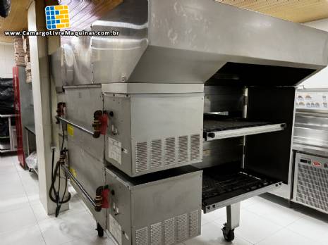 Forno de esteira em inox para pizzas panificao biscoitos Lincoln