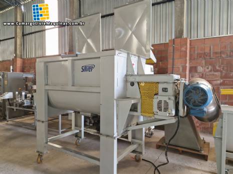 Misturador ribbon blender em a�o carbono Silver 1000 litros