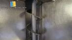 Rosca alimentadora transportadora helicoidal inclinada com silo receptor em ao inox