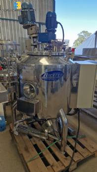 Tanque reator inox aquecimento cosm�ticos 100 L Ricefer