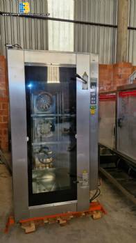 Forno turbo program�vel em a�o inox Pr�tica � g�s