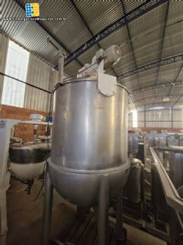 Tacho cozinhador em inox encamisado 2000 litros