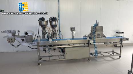 Formadora modeladora recheadora dosadora de esteira para massas laminadas salgados past�is PANITEC Lynea