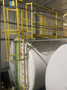 Tanque de armazenamento estacionrio horizontal em ao carbono 40.000 litros Tanque Reverso