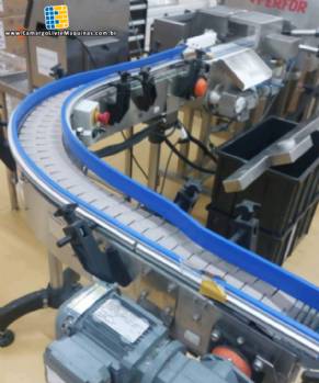 Esteira curva transportadora modular Divamaq