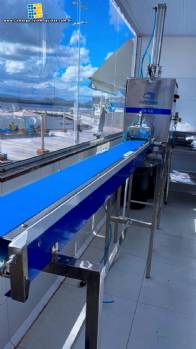 Extrusora mono rosca em inox de biscoitos doces com cortador automático e esteira Raffmaq Extrusora mono rosca em inox de biscoitos doces com cortador automático e esteira Raffmaq